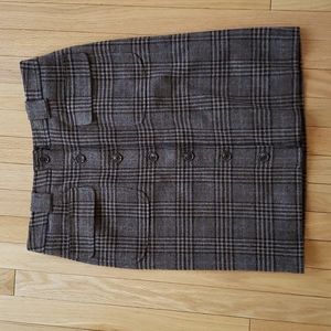 BROOKS BROTHER wool plaid skirt